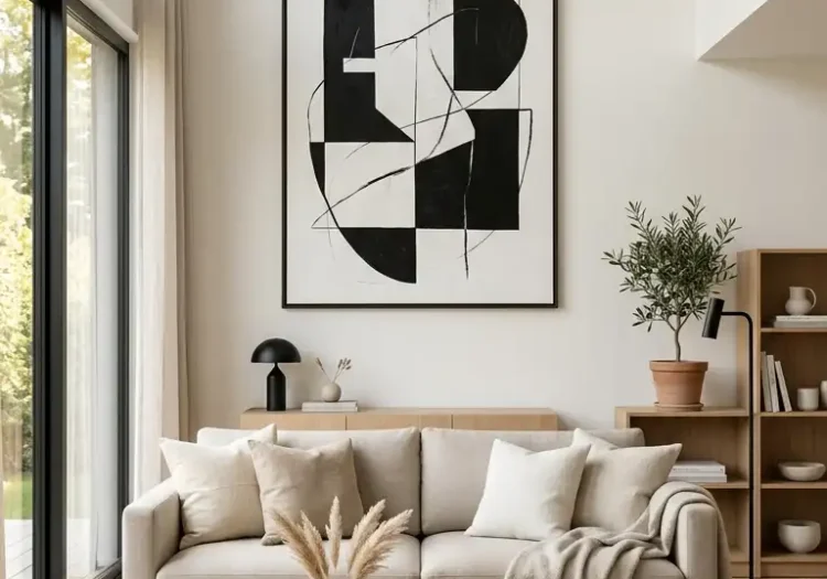 Black & White Abstract Wall Art Ideas