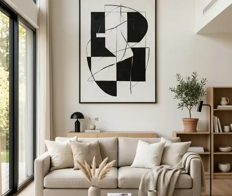 Black & White Abstract Wall Art Ideas