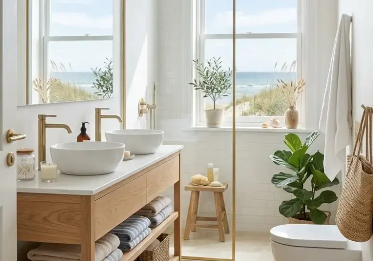 Coastal bathroom decor