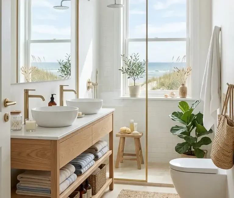 Coastal bathroom decor