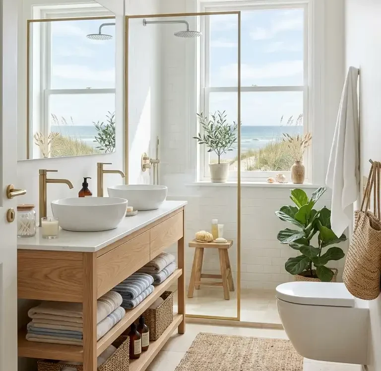 Coastal bathroom decor
