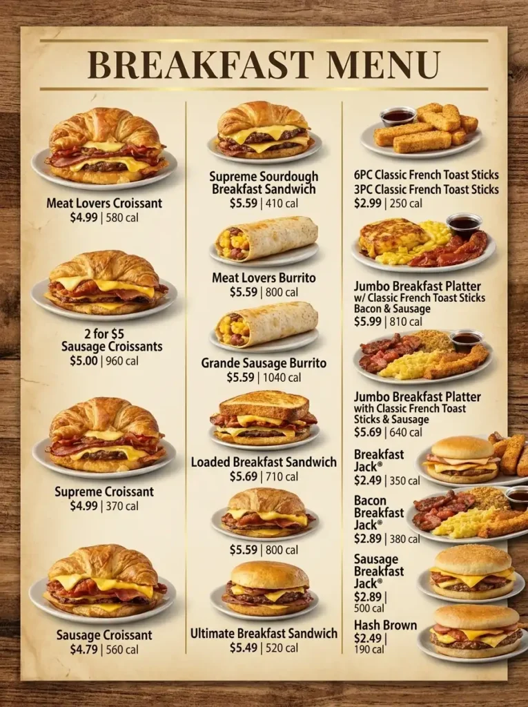 Jack In The Box Breakfast Menu USA With Prices 2026 Updated