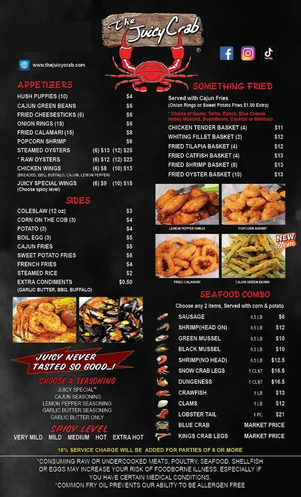 The Juicy Crab Menu USA With Prices, Calories & PDF Updated 2026 1 The Juicy Crab Menu USA With Prices, Calories (2026 Updated)