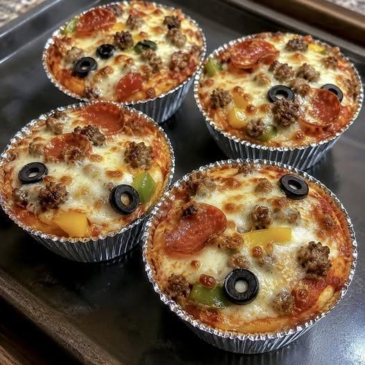 Mini Deep-Dish Pizza Cups