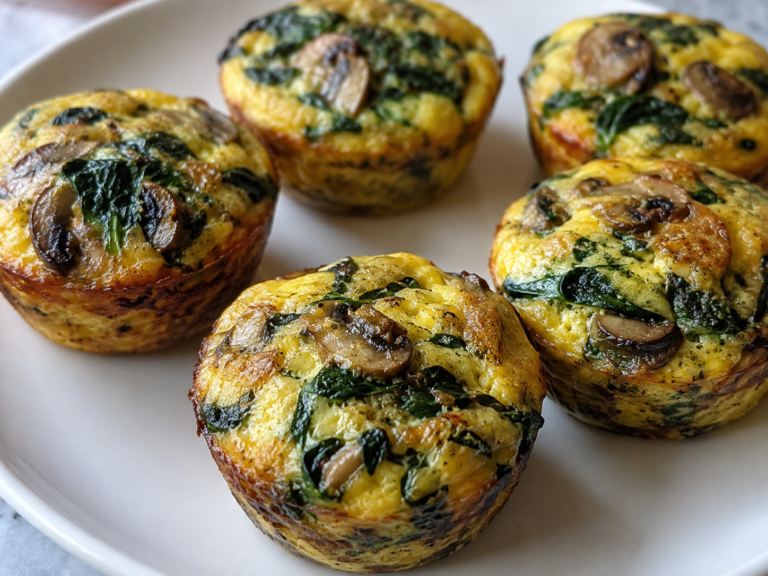 Spinach Mushroom Egg Muffins