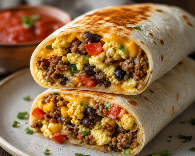 High Protein Breakfast Burrito