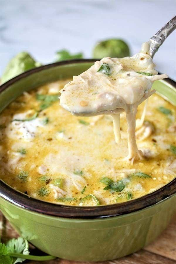 Creamy Cheesy Chicken Enchilada Soup