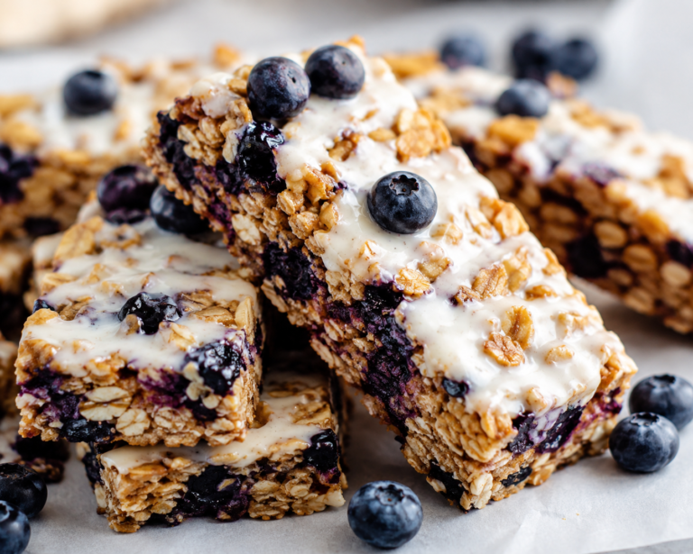 Blueberry Vanilla Greek Yogurt Granola Bars