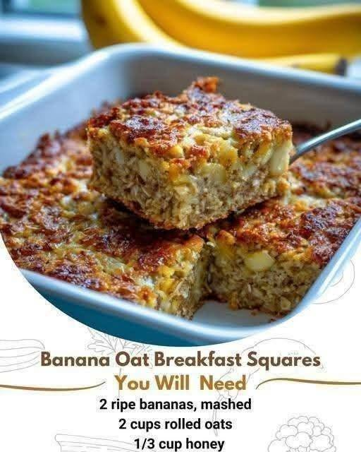 Banana Oat Breakfast Squares