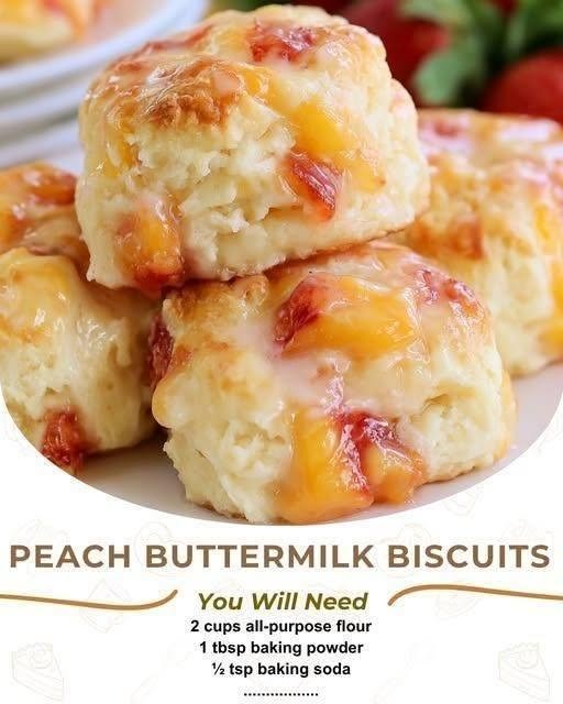 Peach Buttermilk Biscuits