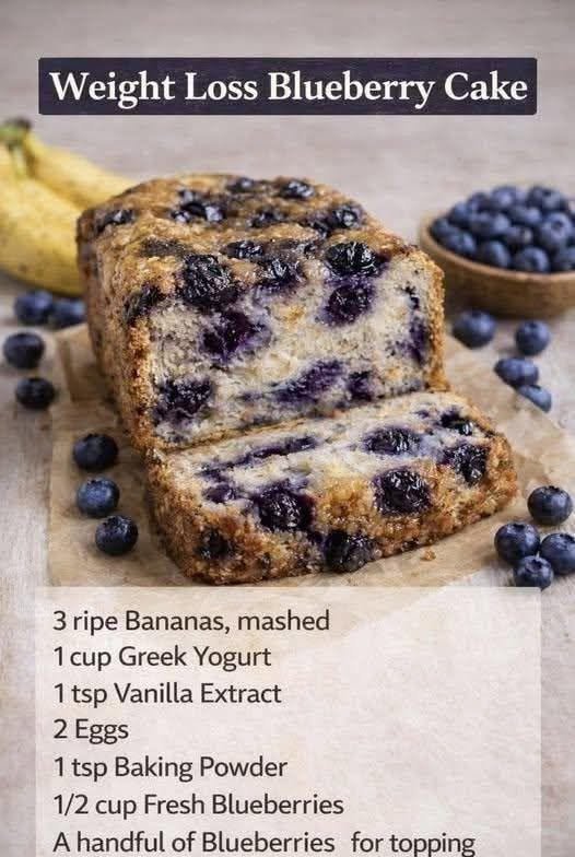 Weight Loss Blueberry Banana Cake