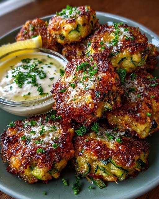 Crispy Mini Zucchini Tots with Onion