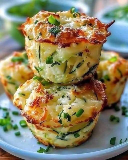Low carb Zucchini Potato Muffins