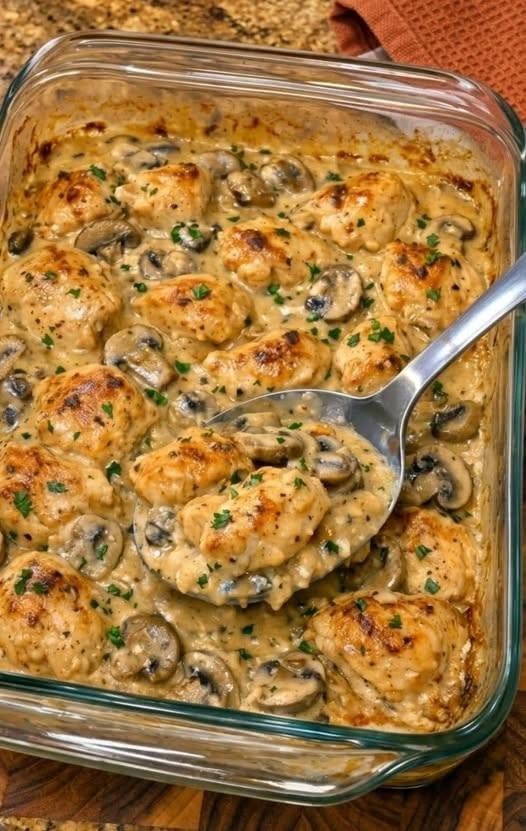 Creamy Chicken Mushroom Casserole