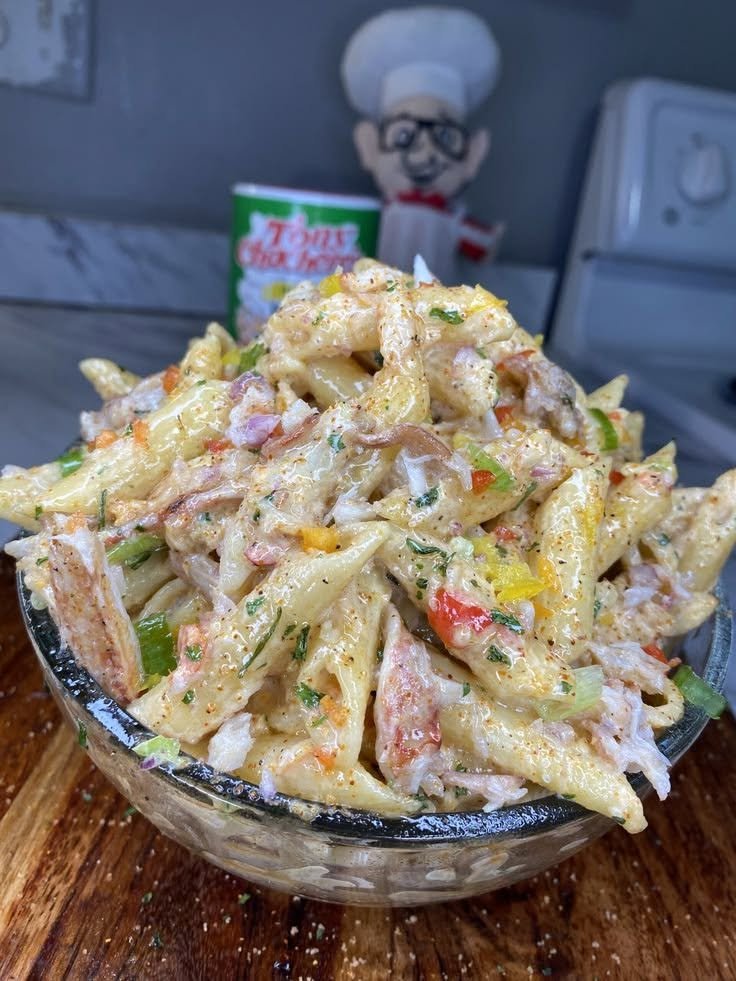 Creamy Cajun Crab Pasta Salad