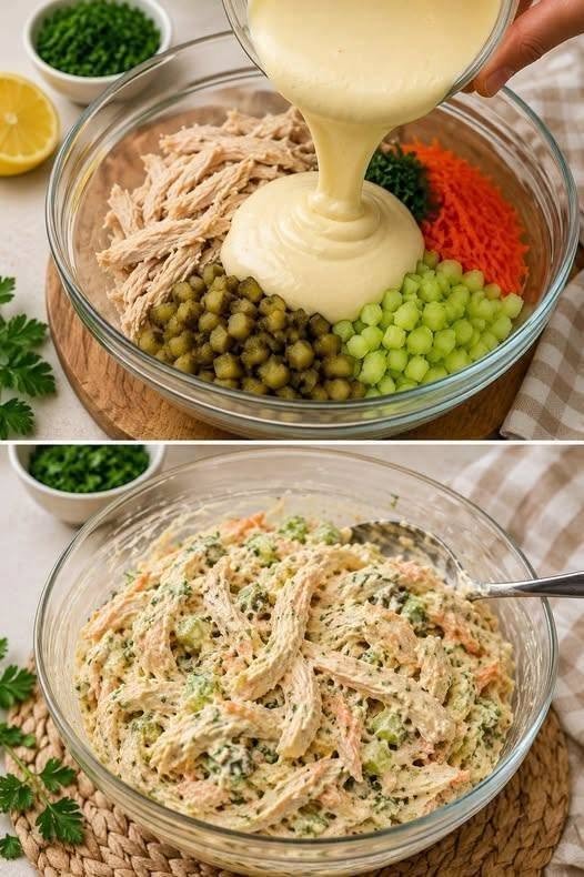 Creamy Chicken Vegetable Salad