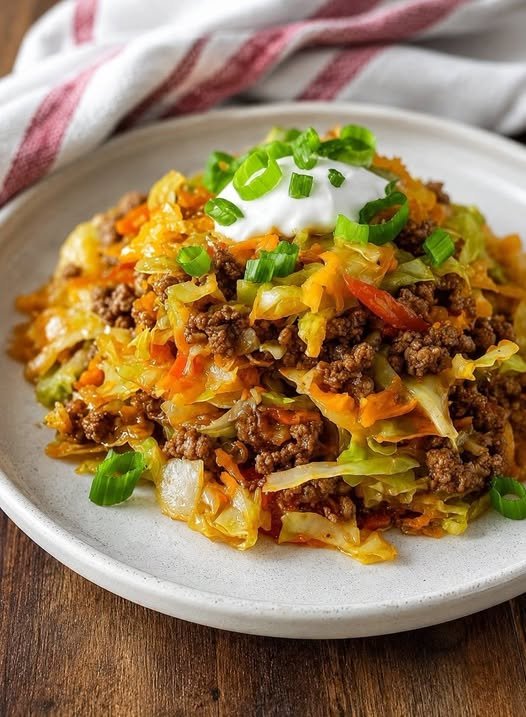 Ground Beef Taco Cabbage Skillet