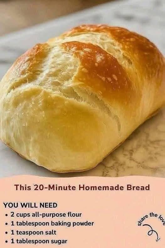20-Minute Homemade Bread (No Yeast)