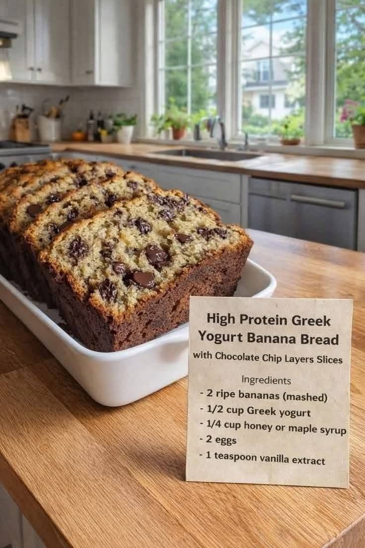 High-Protein Greek Yogurt Banana Bread