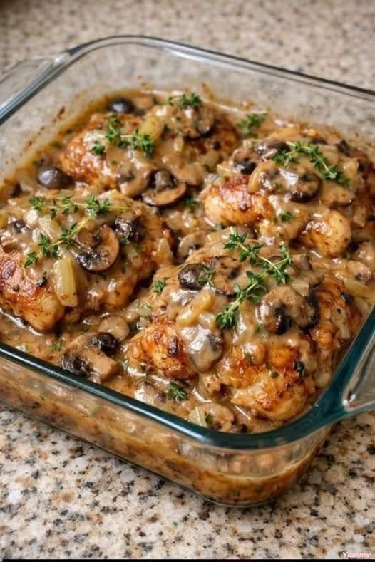Creamy Mushroom Chicken Bake,