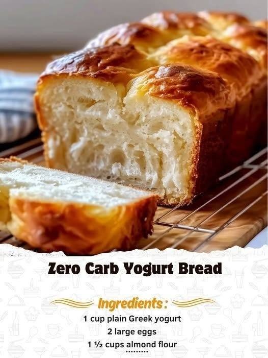 Zero Carb (Low-Carb) Greek Yogurt Bread