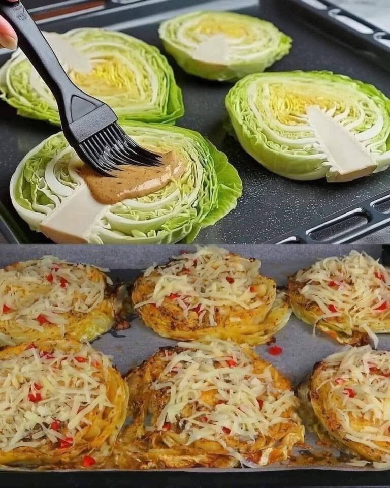 Cheesy Roasted Cabbage Steaks