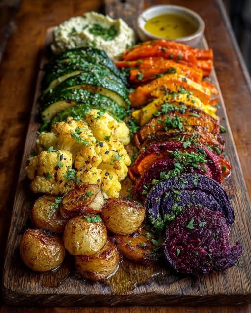 Rainbow Smashed Veggie Board