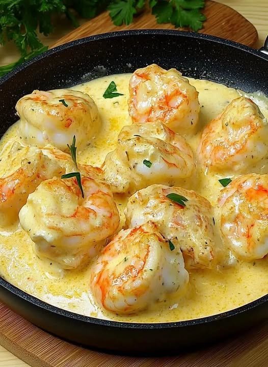 Creamy Garlic Butter Shrimp Skillet