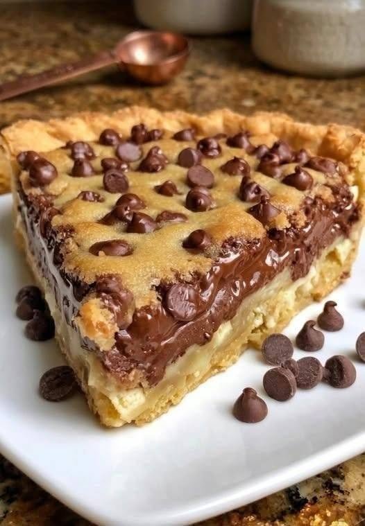Chocolate Chip Cookie Nutella & Banana Cream Pie
