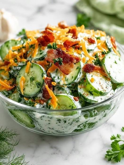 Chilled Cucumber Ranch Crack Salad