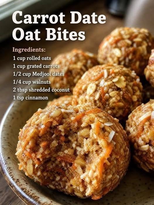 Carrot Date Oat Bites (No-Bake)