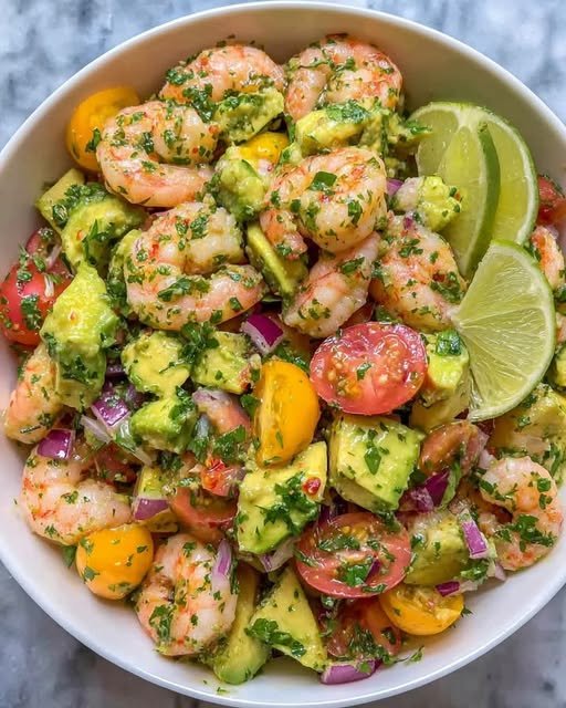 Zesty Shrimp Avocado Lime Salad