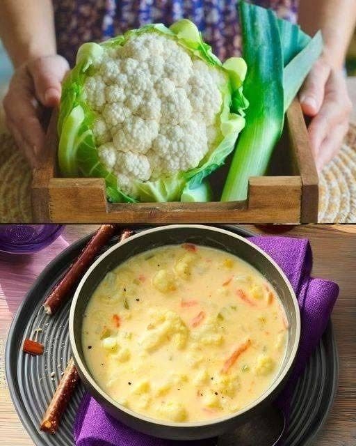 Creamy Cauliflower & Leek Soup