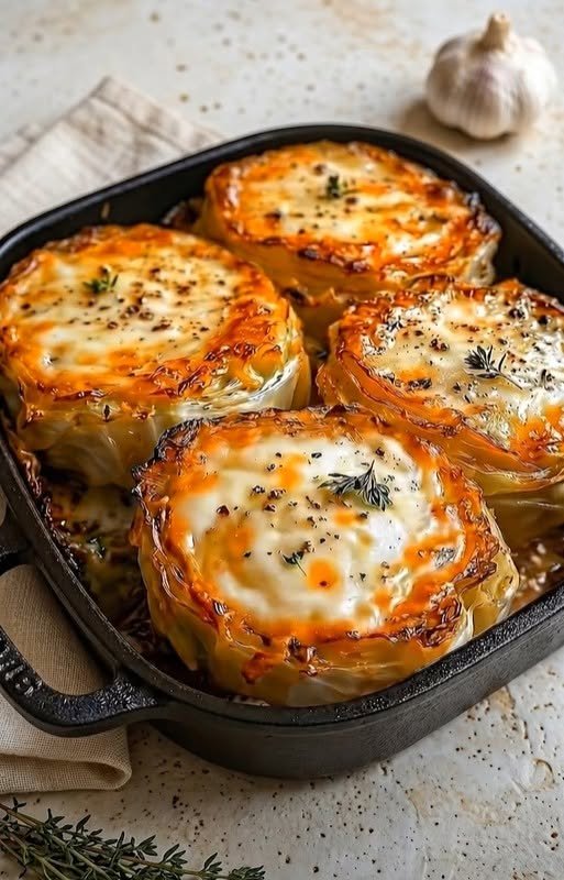 Cheesy Baked Cabbage Egg Cups