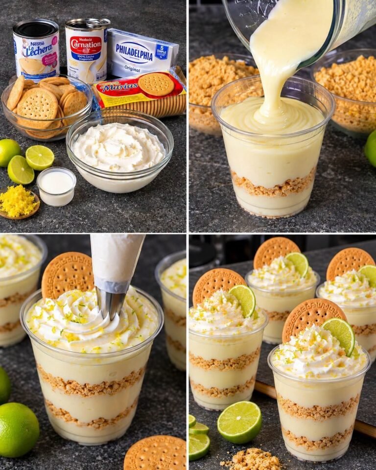 🍋 No-Bake Creamy Lime Cheesecake Dessert Cups