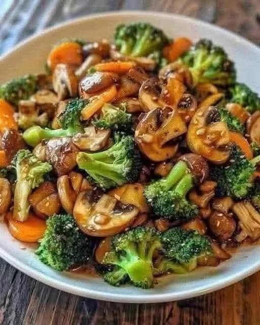 Broccoli, Carrot & Mushroom Stir-Fry Broccoli, Carrot & Mushroom Stir-Fry