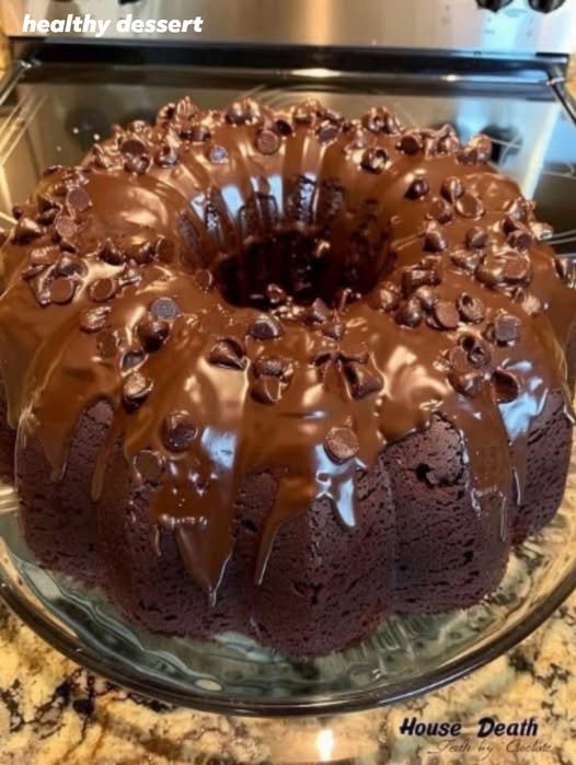 Healthy Double Chocolate Bundt Cake
