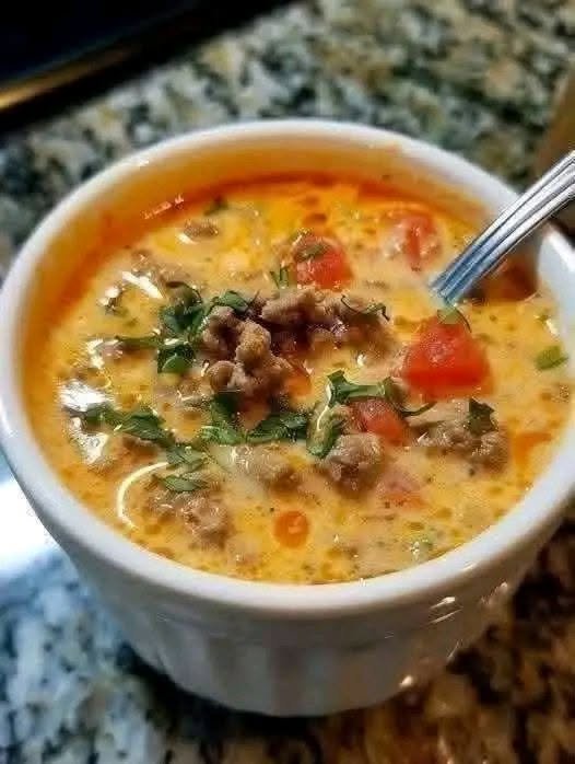 Creamy Rotel Sausage Soup