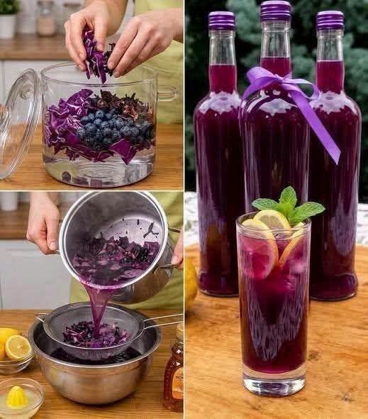 Purple Cabbage & Blueberry Detox Drink