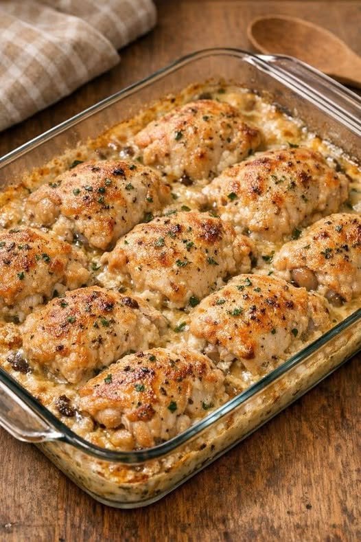 Creamy Baked Chicken Thighs