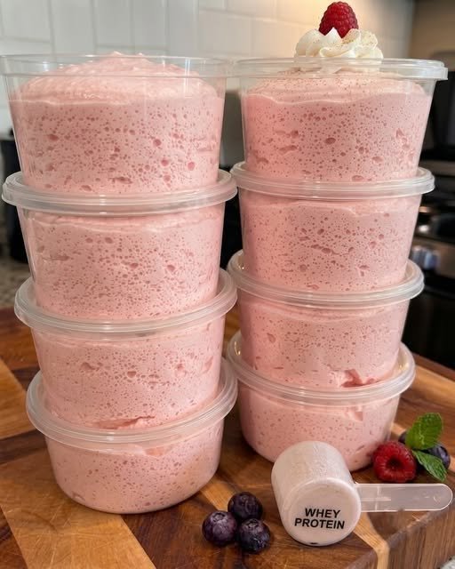 High-Protein Raspberry Cheesecake Fluff