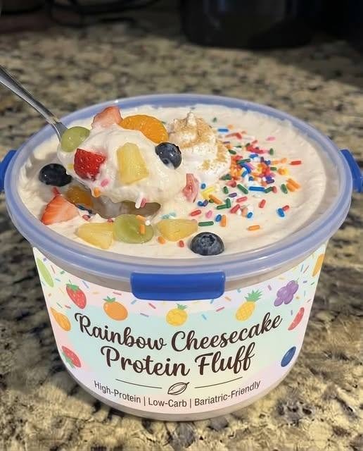 Rainbow Cheesecake Protein Fluff
