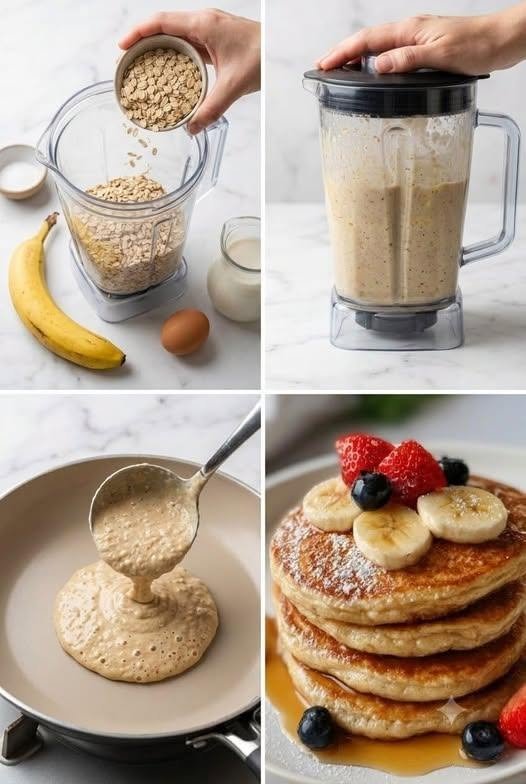 Banana Oat Pancakes