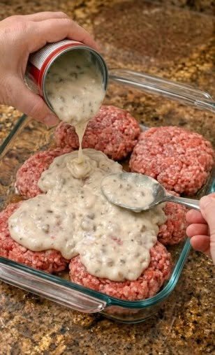 Creamy Mushroom Salisbury Steak Bake