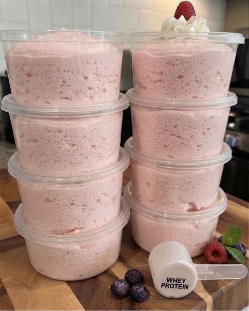 High-Protein Strawberry Cheesecake Protein Fluff