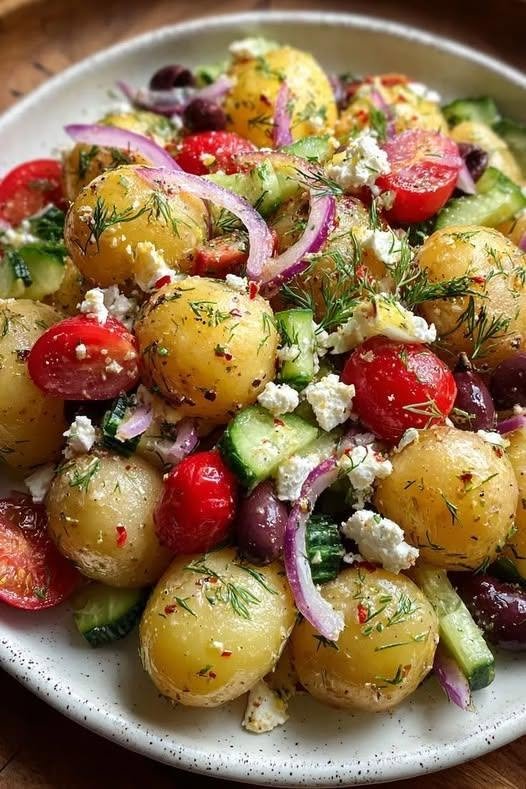 Greek Potato Salad with Feta & Dill