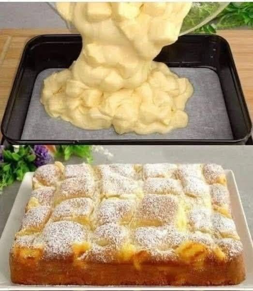 3 Apples, 3 Eggs & 1 Glass of Milk Cake