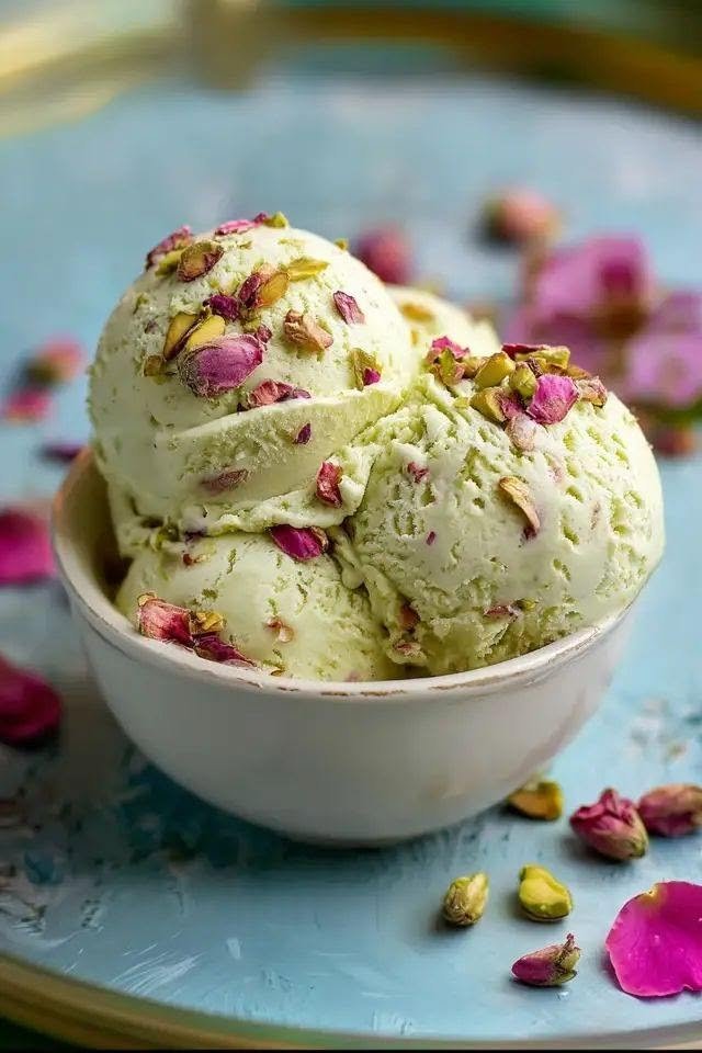 Rose Pistachio Ice Cream