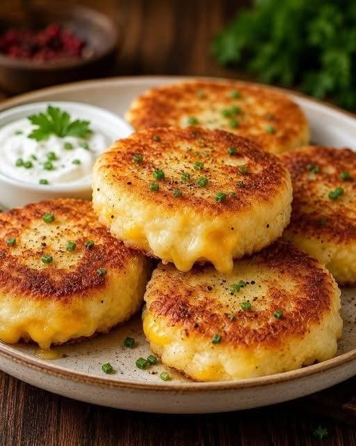 Cheesy Mashed Potato Patties