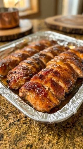 Bacon-Wrapped BBQ Chicken Breasts